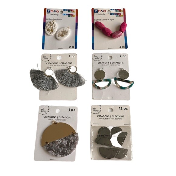Bead Landing Creations Fimo Jewelry Supplies Pendants Clay Beads Metal Conectors - Picture 2 of 10